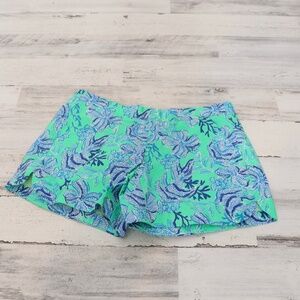 Lilly Pulitzer Women's Ocean View Shorts  in Cabana Green Keepin It Reel - Small